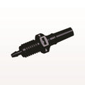 Male Luer Slip to Panel Mount with Barb, Black, 100/Bag - 1/4-28 UNF Thread; Fits 1/16 inch ID Tubing (0.063 inch, 1.59 mm) - PMLM2131