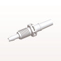 Male Luer Slip to Panel Mount with Barb, White, 100/Bag - 1/4-28 UNF Thread; Fits 3/32 inch ID Tubing (0.094 inch, 2.38 mm) - PMLM3130
