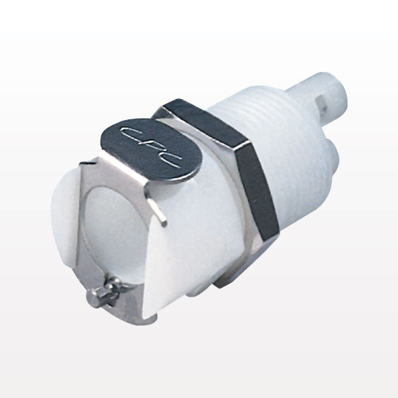 Twin Tube™ Coupling Body, Panel Mount Body, Non-Valved, Barbed - Fits 1/16 inch ID Tubing (0.063 inch, 1.59 mm) - PTC16010