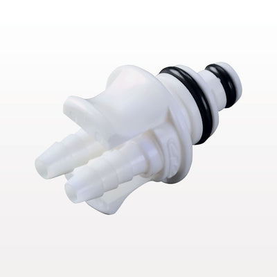 Twin Tube™ Connector, Insert, Non-Valved, Barbed - Fits 1/8 inch ID Tubing (0.125 inch, 3.18 mm) - PTC2202096