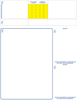 PDC PharmeXcript® Label Form with Patented Flickaway® Technology Laser Permanent Reflex Blue 8-1/2 " x 11" White, 1000 per Box |  PXT-6G1A