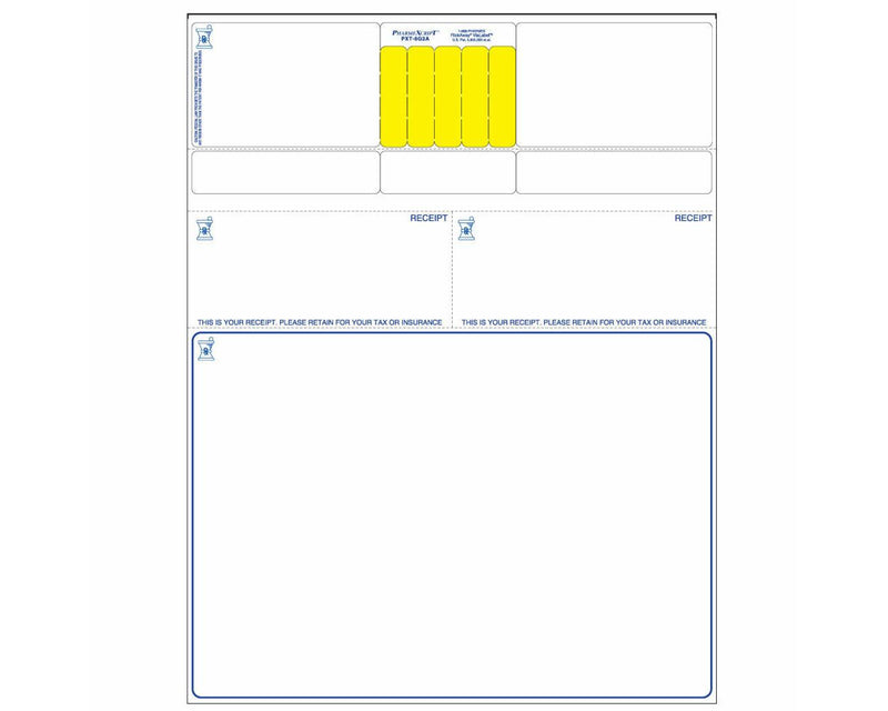 PDC PharmeXcript® Label Form with Patented Flickaway® Technology Laser Permanent 8-1/2" x 11" White, 1000 per Box | PXT-6G2A