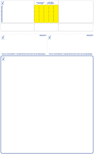 PDC PharmeXcript® Label Form with Patented Flickaway® Technology Laser Permanent 8-1/2" x 14" White, 1000 per Box | PXT14-G2A