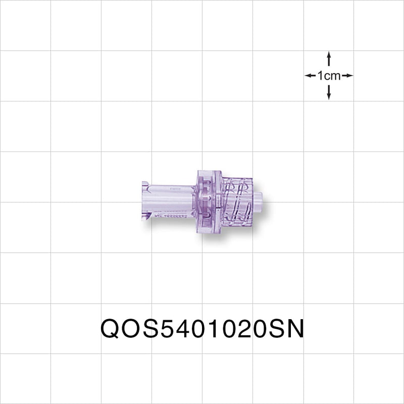 Check Valve, Female Luer Lock Inlet, Male Luer Lock Outlet - 1.5 - 5.6 psi CP - QOS5401020SN