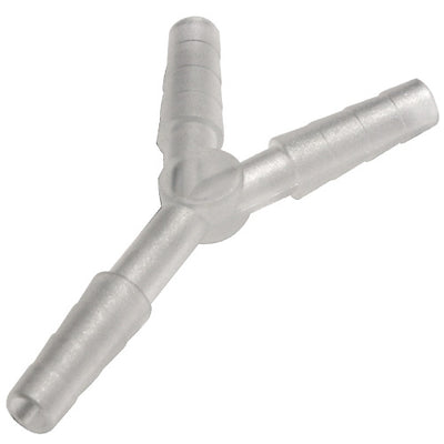 SUNSET Oxygen Tubing Y Connector 1/4" O.D. x 1/4" O.D. x 1/4" O.D. Barbed - 10/Pack RES017