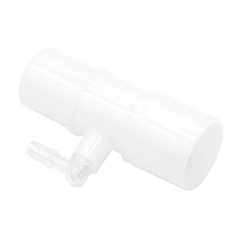 SUNSET Oxygen Enrichment Adaptor 22mm O.D. x 22mm O.D./15mmI.D. with 6mm Barbed Rotating Stem - 10/Pack RES019