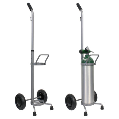 SUNSET  Oxygen Cylinder Cart, Powder Coated, Adjustable Handle - For single tanks sizes E/D - 4/case RES060