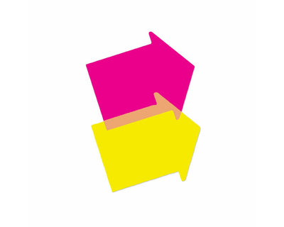Redi-Tag® Flags & Tags Supersize Arrow Write-On Neon Pink and Neon Yellow Removable 2-9/16" x 2-1/4", 60 per Pack | SDF-70