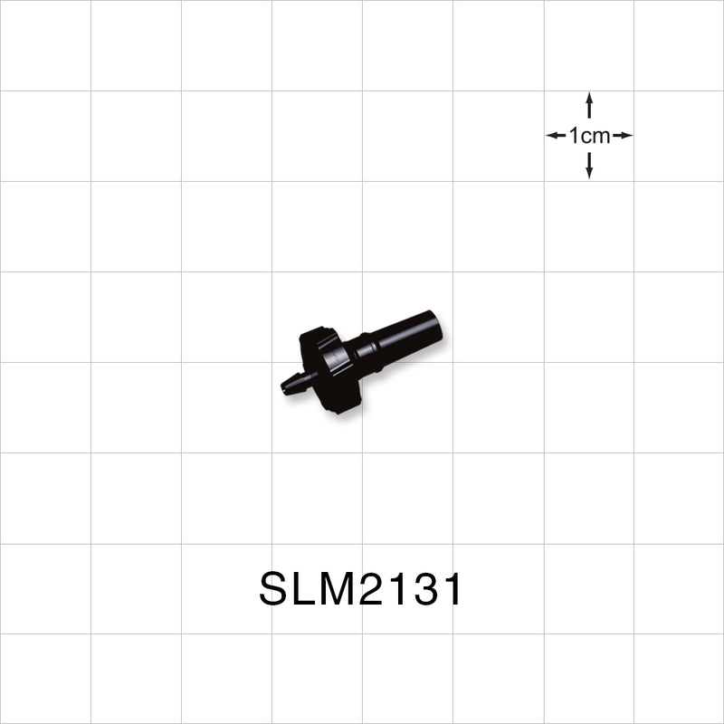 Male Luer Slip, Barbed, Black, 100/Bag - Fits 1/16 inch ID Tubing (0.063 inch, 1.59 mm) - SLM2131