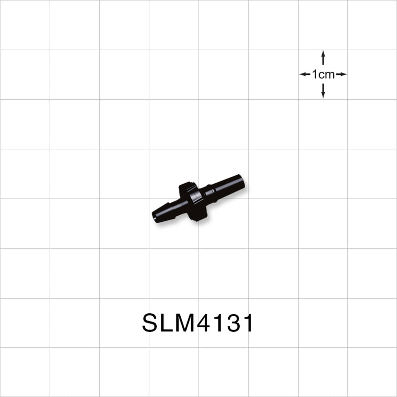 Male Luer Slip, Barbed, Black, 100/Bag - Fits 1/8 inch ID Tubing (0.125 inch, 3.18 mm) - SLM4131