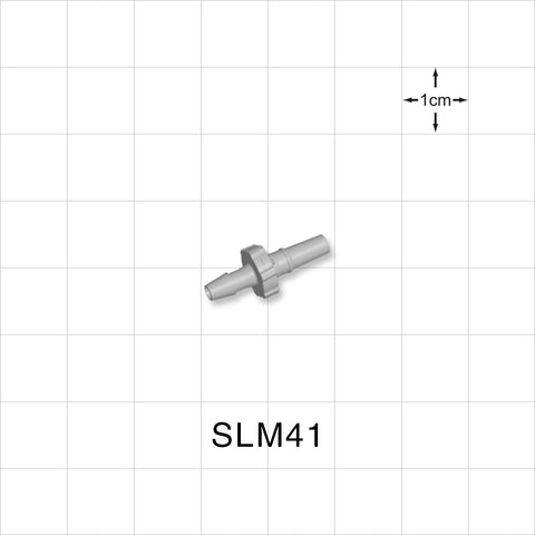 Male Luer Slip, Barbed, Natural, 100/Bag - Fits 1/8 inch ID Tubing (0.125 inch, 3.18 mm) - SLM41