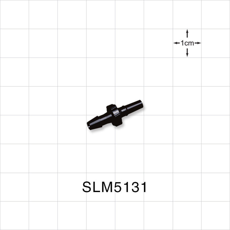 Male Luer Slip, Barbed, Black, 100/Bag - Fits 5/32 inch ID Tubing (0.156 inch, 3.97 mm) - SLM5131