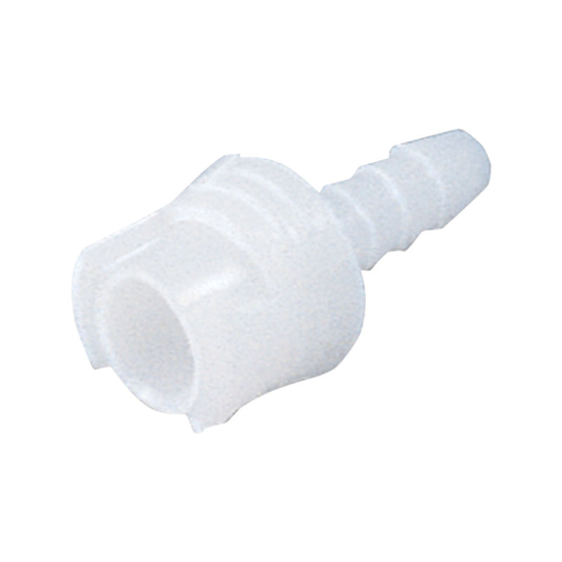 SMC Connector, Body, Valved, Barbed - Fits 1/8 inch ID Tubing (0.125 inch, 3.18 mm) - SMFD02