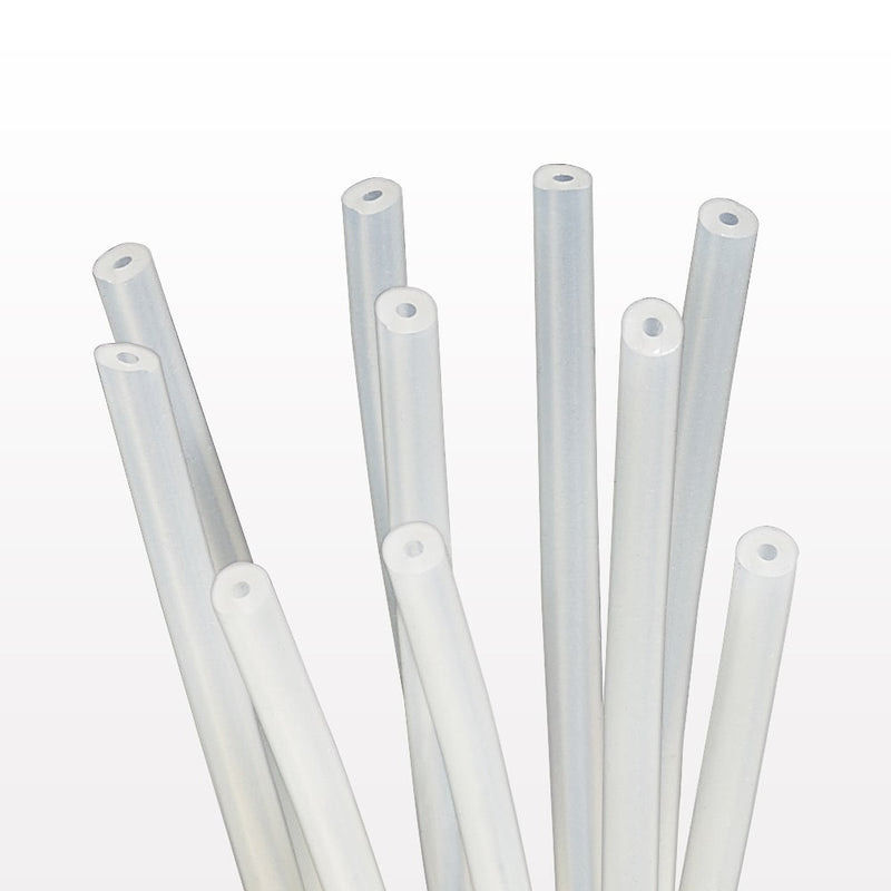 Silicone Tubing - 50A Durometer; 1/8 inch ID x 1/4 inch OD (0.125 inch x 0.25 inch, 3.18 mm x 6.35 mm) x 50 ft coil (15.24 m) - T7800