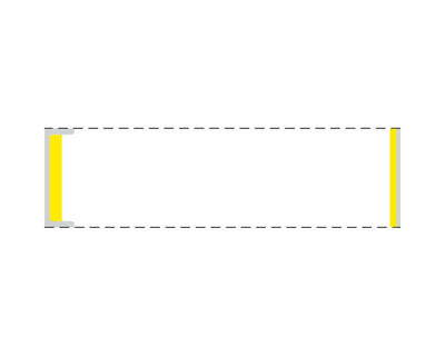 PDC Label Cerner Direct Thermal Paper Permanent 3" Core 3 1"/2"x1 White with Yellow 5800 per Roll, 2 Rolls per Box |  TD-1312N-YB