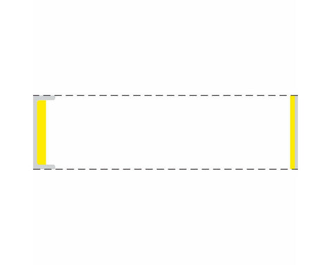 PDC Label Cerner Direct Thermal Paper Permanent 3" Core 3 1"/2"x1 White with Yellow 5800 per Roll, 2 Rolls per Box |  TD-1312N-YB
