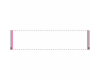PDC Label Direct Thermal Paper Permanent 3" Core 4"x1" White with Pink 5000 per Roll | TD-14BR-P