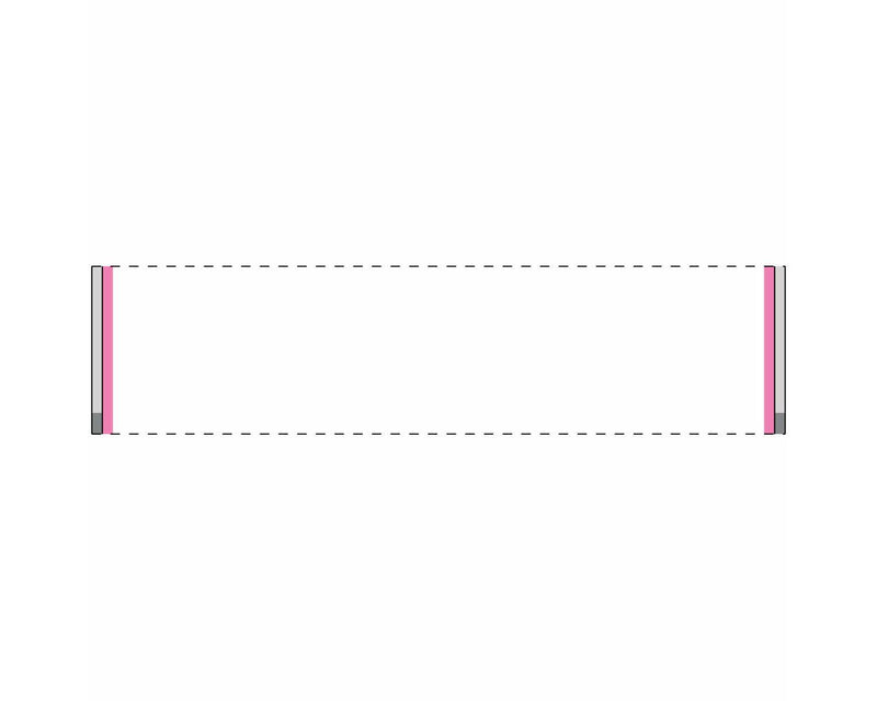 PDC Label Direct Thermal Paper Permanent 3" Core 4"x1" White with Pink 5000 per Roll | TD-14BR-P