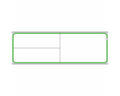 PDC V-Notch® Label Meditech Direct Thermal Paper Permanent 3" Core 4" x 1-1/4" White with Green 3600 per Roll, 1 Roll per Box | TD-MIT-3GBD