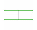 PDC V-Notch® Label Meditech Direct Thermal Paper Permanent 3" Core 4" x 1-1/4" White with Green 3600 per Roll, 1 Roll per Box | TD-MIT-3GBD