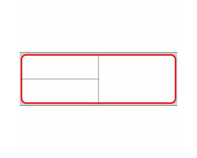 PDC Label Meditech Direct Thermal Paper Permanent 3" Core 4"x1 1/4" White with Red 3600 per Roll, 1 Roll per Box | TD-MIT-3R