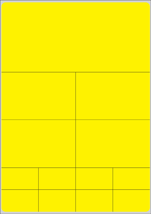 PDC Label SMS Direct Thermal Paper Permanent 3" Core 4-1/4" x 6" Yellow 500 per Roll, 4 Rolls per Box | TD-MSMS-82Y