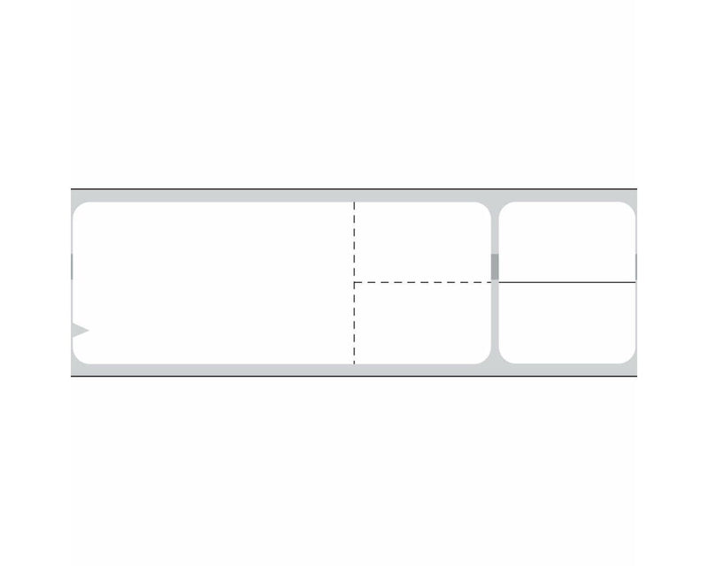 PDC V-Notch® Label Misys/Sunquest Direct Thermal Paper Permanent 1-1/2" Core 4-1/8" x 1-3/16" White 1200 per Roll, 8 Rolls per Box |  TD-SQBLSTRBD