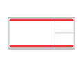 PDC Label SoftLab Direct Thermal Paper Permanent 1" Core 3" X 1-3/8" White with Red 1500 per Roll, 3 Rolls per Box | TD1-SL3RB
