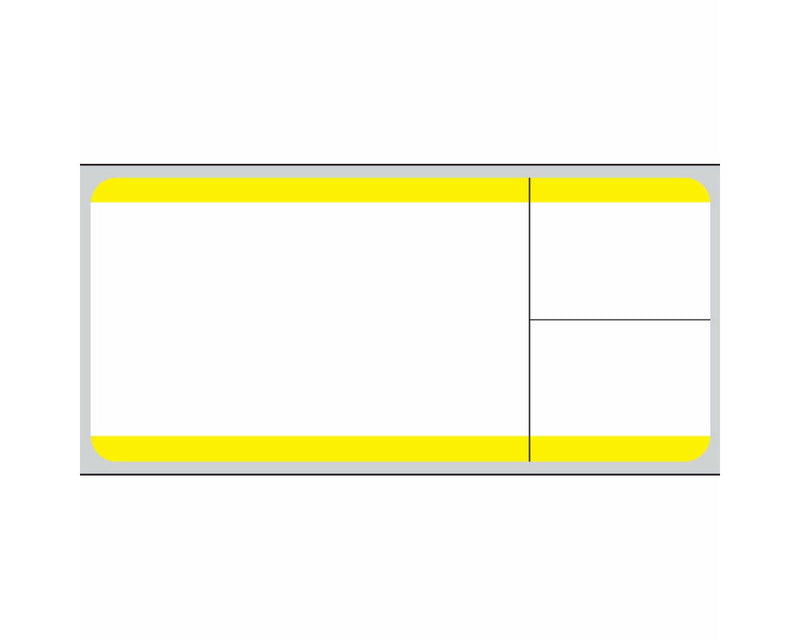 PDC Label SoftLab Direct Thermal Paper Permanent 1" Core 3" X 1-3/8" White with Yellow 1500 per Roll, 3 Rolls per Box | TD1-SL3YB