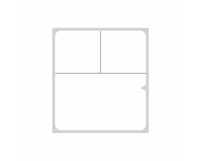 PDC V-Notch® Label Direct Thermal Paper Permanent 3/4" Core 2" X 2.1875" White 200 per Roll, 8 Rolls per Box |  TD75-23162BD