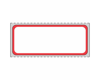PDC Label Direct Thermal IR Paper Permanent 1" Core 2 1/2"x1 White with Red 1300 per Roll, 8 Rolls per Case | THERMIRDRB19