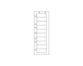 PDC Chart Labels Laser Portrait 2 1/2x1 3-3/4" Sheet White - 10 Labels per Sheet, 4 Pks of 250 Sheets per Case | WBW81