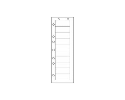 PDC Chart Labels Laser Portrait 2 1/2x1 3-3/4" Sheet White - 10 Labels per Sheet, 4 Pks of 250 Sheets per Case | WBW81