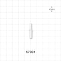 Male Luer Slip, Tubing Port, Clear - 0.071 inch ID/0.157 inch - 0.181 inch OD (4.60 mm/3.99 mm - 4.6 mm OD) - X7001