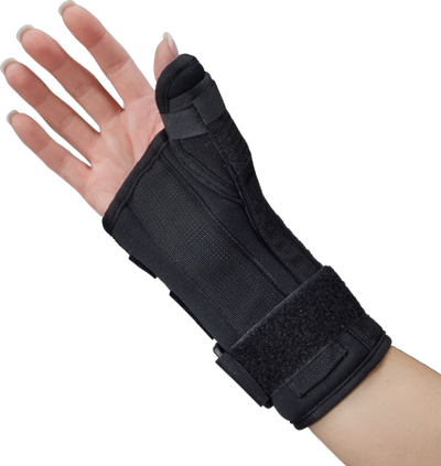 DEROYAL BLACK FOAM WRIST AND THUMB (PACKAGING - EACH) (LENGTH - 8”)