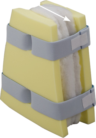 DEROYAL CONCAVE HIP ABDUCTION POSITIONER - WIDE WITH LINER (PACKAGING - CASE OF 5)