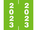 AFV Compatible Color Code Label Year "2023", 1-7/8" x 1 7/8", Green, Mylar, 1000 Per Roll | AF-23