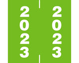 AFV Compatible Color Code Label Year "2023", 1-7/8" x 1 7/8", Green, Mylar, 1000 Per Roll | AF-23