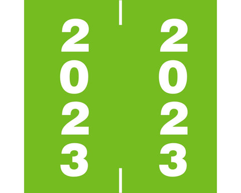 AFV Compatible Color Code Label Year "2023", 1-7/8" x 1 7/8", Green, Mylar, 1000 Per Roll | AF-23