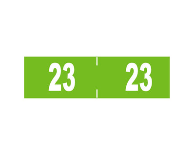 AFV Compatible Color Code Label Year "23", 1-3/4" x 1/2", Green, Mylar, 1000 Per Roll | AFS-23