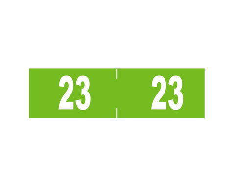 AFV Compatible Color Code Label Year "23", 1-3/4" x 1/2", Green, Mylar, 1000 Per Roll | AFS-23