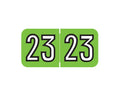 Amerifile® Compatible Color Code Label Year "23", 1-1/2" x 3/4", Green, Mylar, 500 Per Roll |  AMER-23