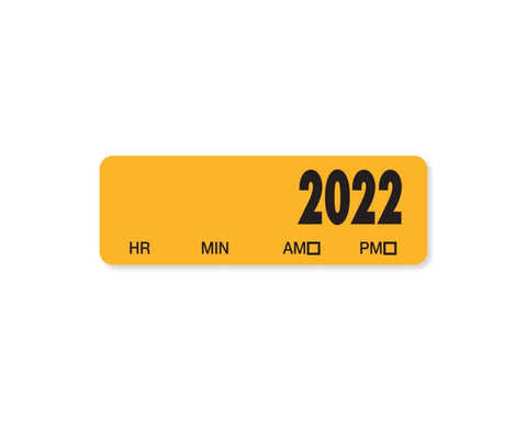 2022 Spee-D-Date™ Label Year Only Yellow 500 per Roll | B-SDD22