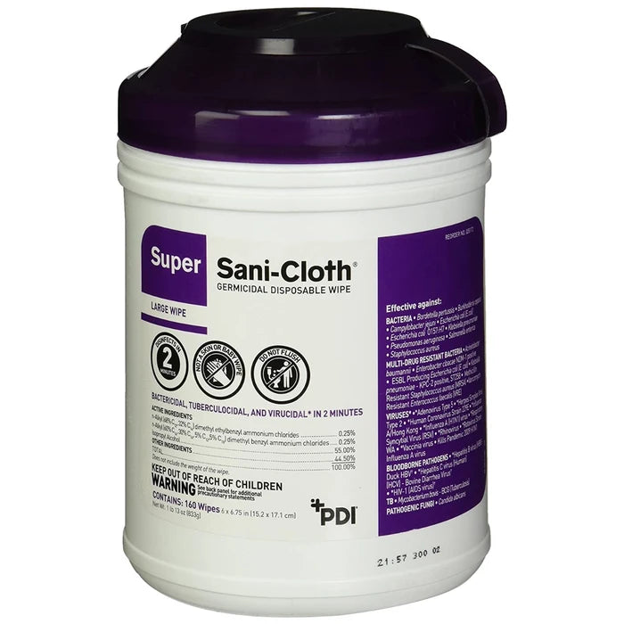 Super Sani-Cloth Germicidal Disposable Wipes Pop Up Dispenser