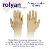 Rolyan Compression Gloves, Wrist Length