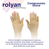 Rolyan Compression Gloves, Wrist Length