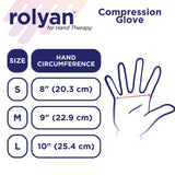 Rolyan Compression Gloves, Wrist Length
