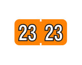 Barkley™ Compatible Color Code Label Year "23", 1-1/2" x 3/4", Orange, Mylar, 500 Per Roll | BA-23
