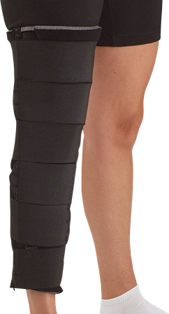 DEROYAL KNEE IMMOBILIZER WITH ELASTIC STRAPS BLUE (PACKAGING - EACH)