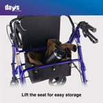 Days Lightweight Aluminium Rollator, Blue